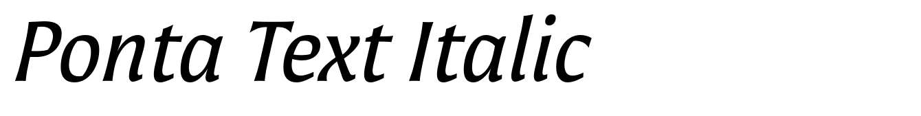 Ponta Text Italic